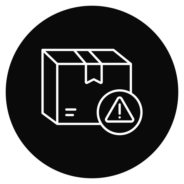 Imagen vectorial del icono de mercancías peligrosas Puede utilizarse para el envío