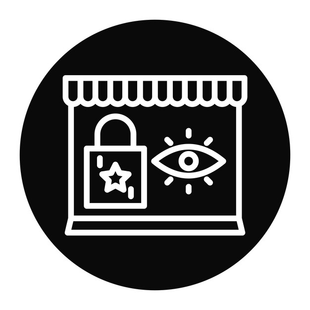 Imagen vectorial de icono de merchandising visual Se puede utilizar para el merchandising