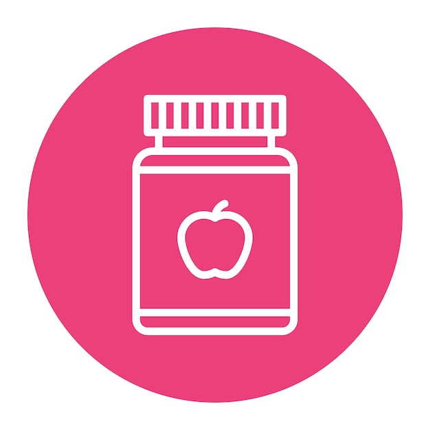 Imagen vectorial del icono de la mermelada de frutas Se puede usar para el brunch