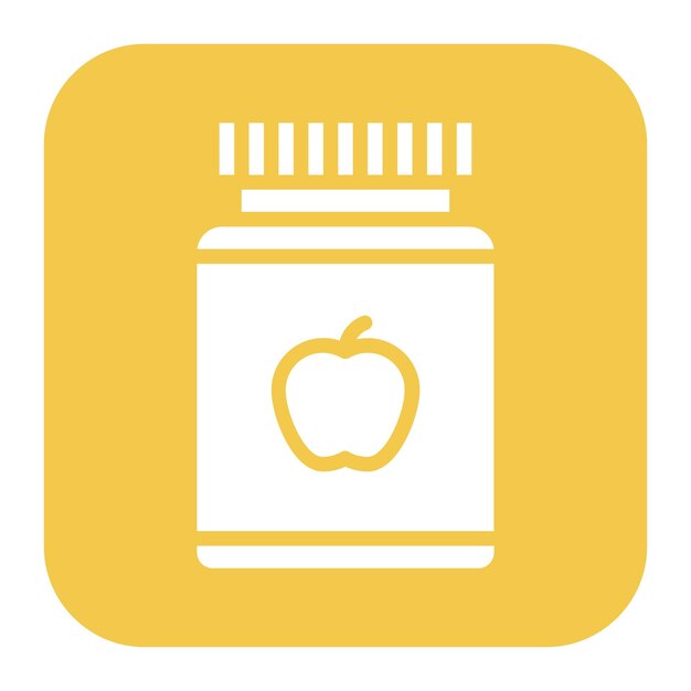 Imagen vectorial del icono de la mermelada de frutas Se puede usar para el brunch