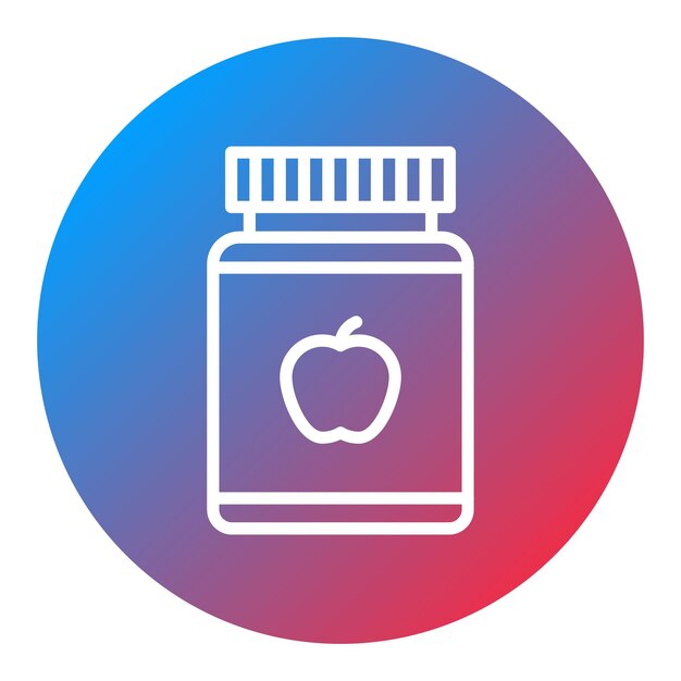 Imagen vectorial del icono de la mermelada de frutas Se puede usar para el brunch