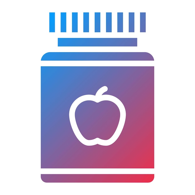 Imagen vectorial del icono de la mermelada de frutas Se puede usar para el brunch