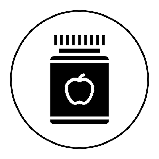 Imagen vectorial del icono de la mermelada de frutas Se puede usar para el brunch