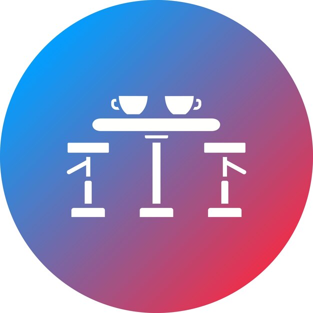 Imagen vectorial del icono de la mesa de café Se puede usar para Coffee Shop