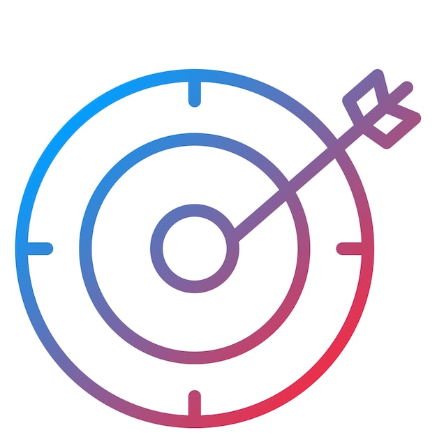 Imagen vectorial del icono de la meta Se puede usar para el tiro con arco