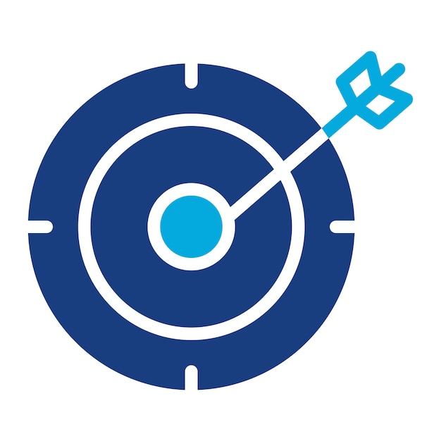 Imagen vectorial del icono de la meta Se puede usar para el tiro con arco