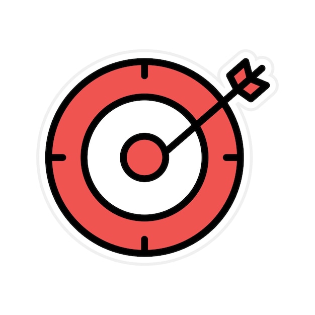 Imagen vectorial del icono de la meta Se puede usar para el tiro con arco