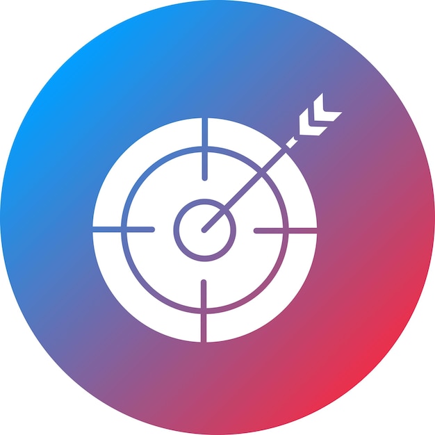 Imagen vectorial del icono de la meta Se puede utilizar para las habilidades para la vida