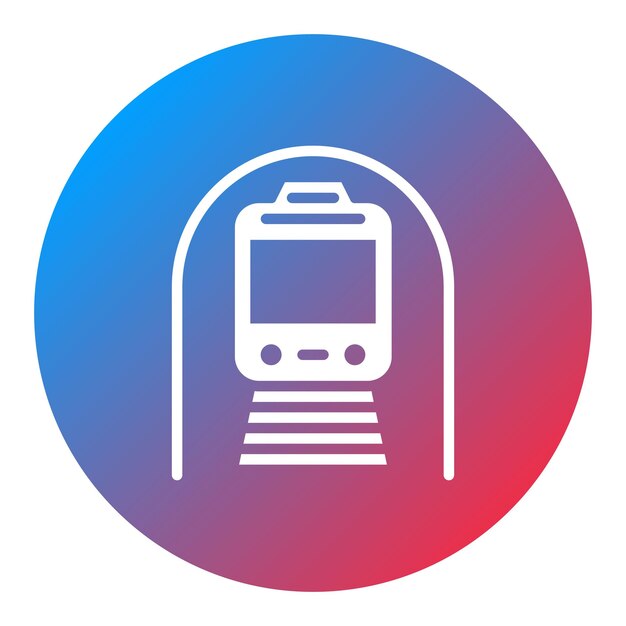 Imagen vectorial del icono del metro Se puede utilizar para el ferrocarril