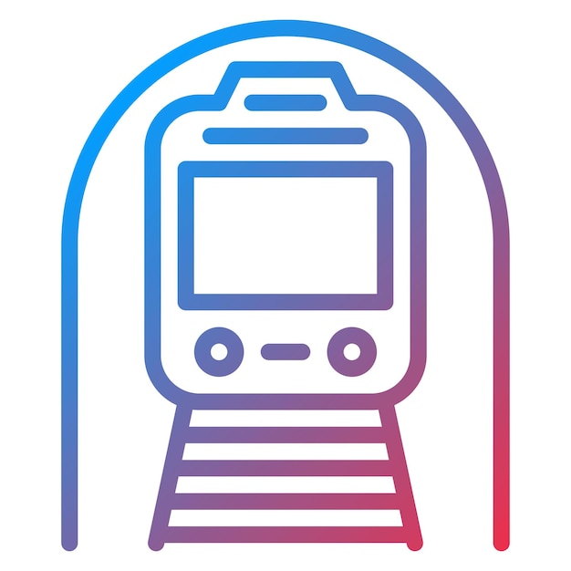 Imagen vectorial del icono del metro Se puede utilizar para el ferrocarril
