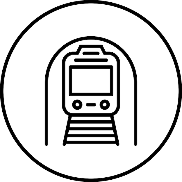 Imagen vectorial del icono del metro Se puede utilizar para el ferrocarril
