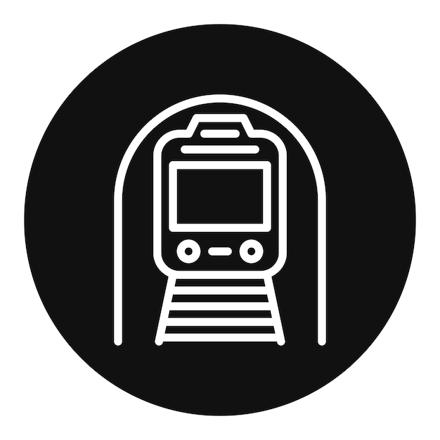 Imagen vectorial del icono del metro Se puede utilizar para el ferrocarril