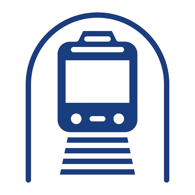 Imagen vectorial del icono del metro Se puede utilizar para el ferrocarril