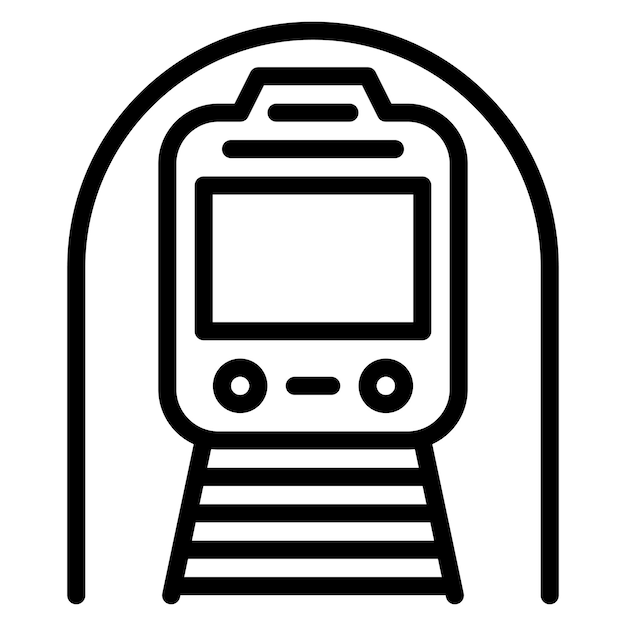 Imagen vectorial del icono del metro Se puede utilizar para el ferrocarril