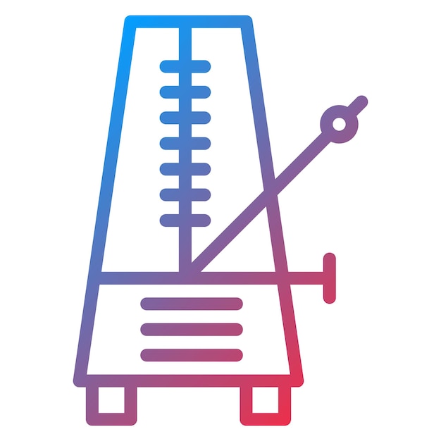 Vector imagen vectorial del icono del metrónomo puede utilizarse para el instrumento