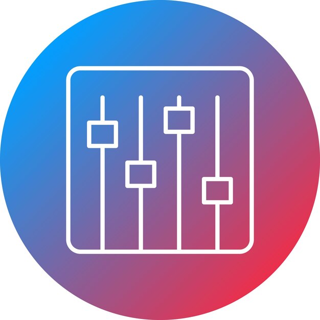 Imagen vectorial de icono de mezcla de audio Se puede utilizar para la producción de video