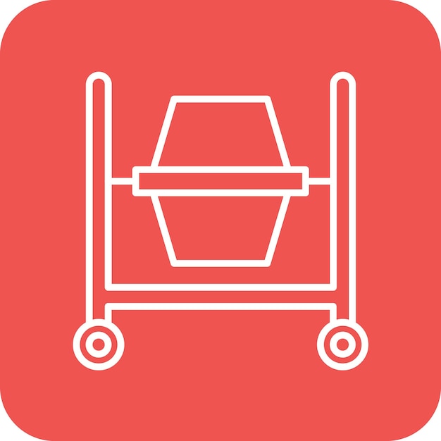 Imagen vectorial del icono del mezclador de hormigón Se puede utilizar para mejoras en el hogar