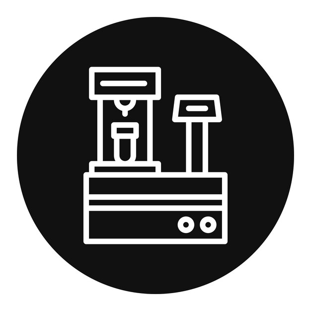 Imagen vectorial del icono del mezclador de laboratorio Se puede utilizar para el laboratorio virtual