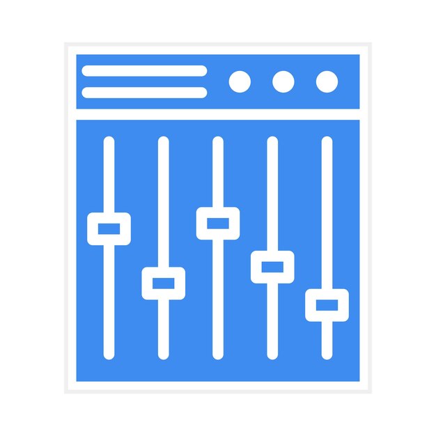 Vector imagen vectorial del icono del mezclador puede utilizarse para el instrumento