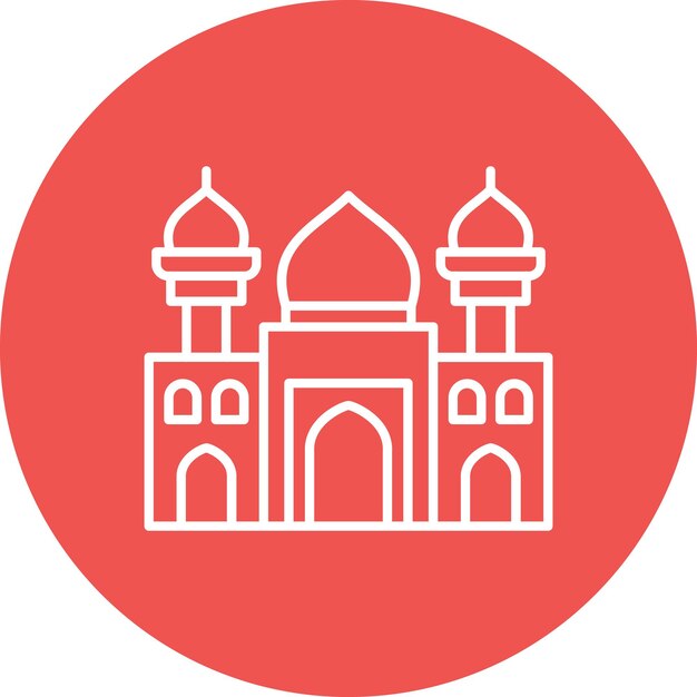 Imagen vectorial del icono de la mezquita Se puede usar para los elementos de la ciudad