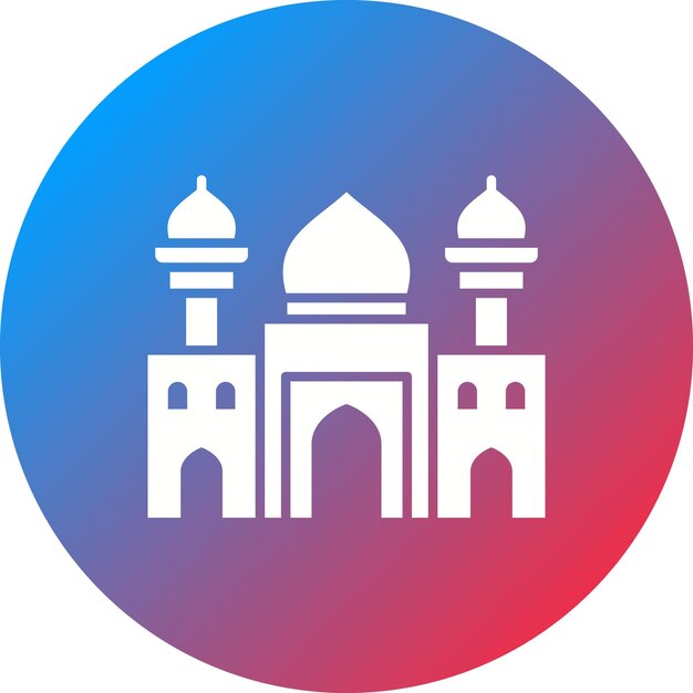 Imagen vectorial del icono de la mezquita Se puede usar para los elementos de la ciudad