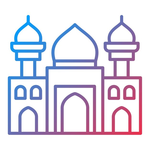 Imagen vectorial del icono de la mezquita Se puede usar para los elementos de la ciudad
