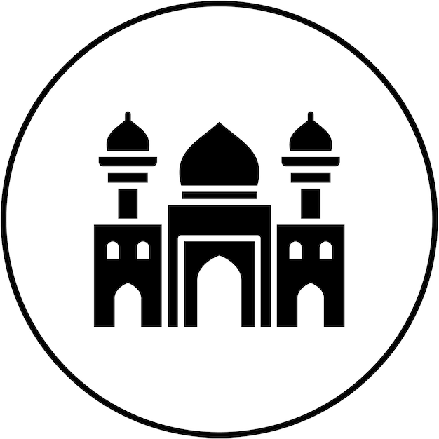 Imagen vectorial del icono de la mezquita Se puede usar para los elementos de la ciudad
