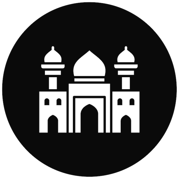 Imagen vectorial del icono de la mezquita Se puede usar para los elementos de la ciudad