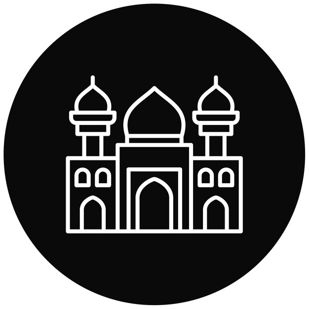 Imagen vectorial del icono de la mezquita Se puede usar para los elementos de la ciudad