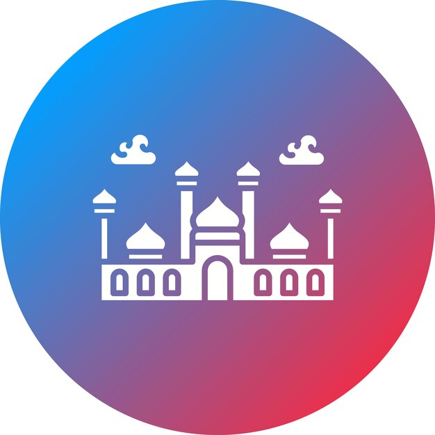 Imagen vectorial del icono de la mezquita Se puede usar para el Ramadán