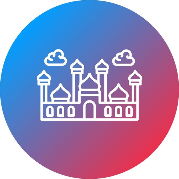 Imagen vectorial del icono de la mezquita Se puede usar para el Ramadán