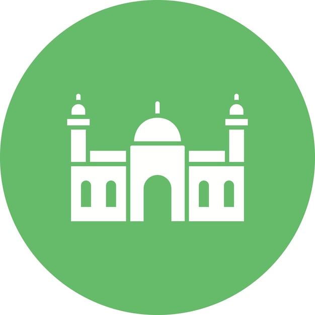 Imagen vectorial del icono de la mezquita Se puede usar para la vida familiar