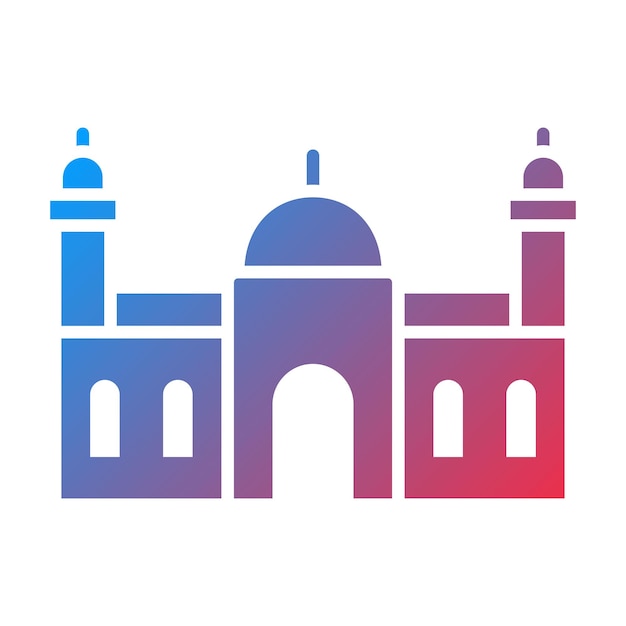 Imagen vectorial del icono de la mezquita Se puede usar para la vida familiar
