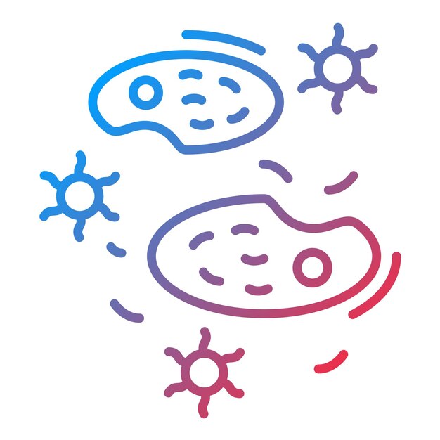 Imagen vectorial del icono del microbio Se puede usar para Back to School