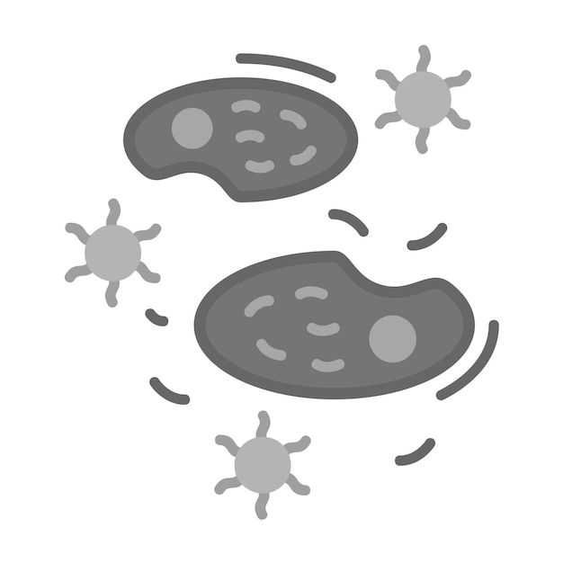 Imagen vectorial del icono del microbio Se puede usar para Back to School