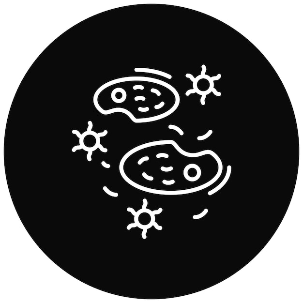 Imagen vectorial del icono del microbio Se puede usar para Back to School
