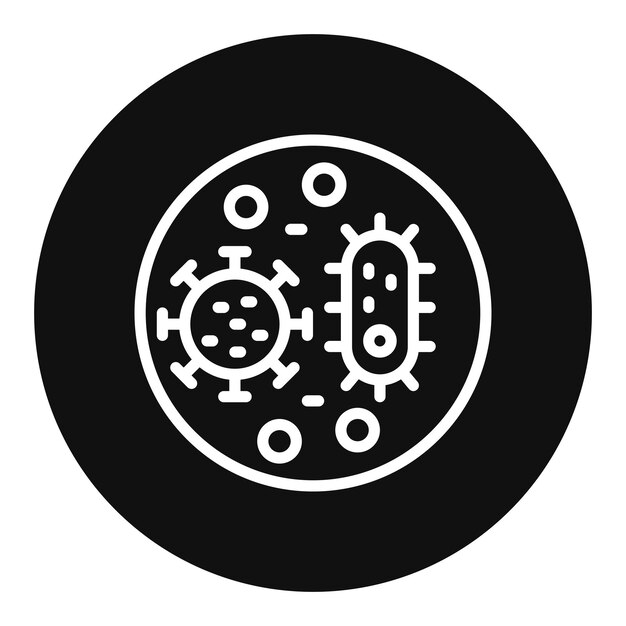 Imagen vectorial del icono del microbio Se puede utilizar para la tuberculosis