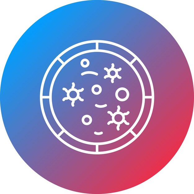 Imagen vectorial de icono de microbiología Se puede utilizar para Back to School