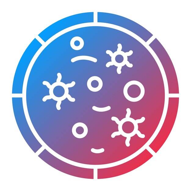 Imagen vectorial de icono de microbiología Se puede utilizar para Back to School