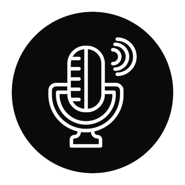Imagen vectorial del icono del micrófono Se puede utilizar para eventos de premios