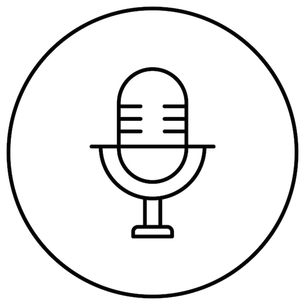 Imagen vectorial del icono del micrófono Se puede utilizar para noticias y medios de comunicación