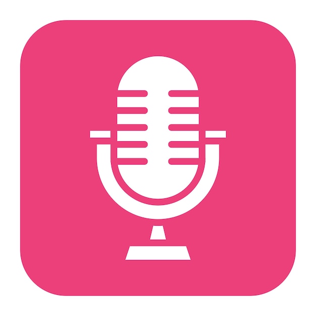 Imagen vectorial del icono del micrófono Puede utilizarse para el instrumento
