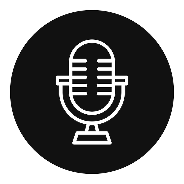 Imagen vectorial del icono del micrófono Puede utilizarse para el instrumento