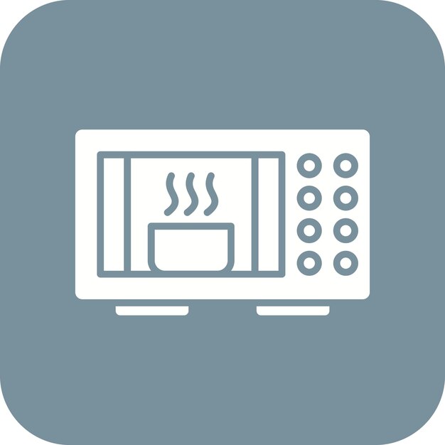 Imagen vectorial del icono de microondas Se puede utilizar para dispositivos electrónicos