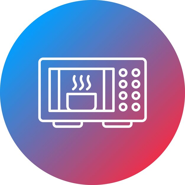 Imagen vectorial del icono de microondas Se puede utilizar para dispositivos electrónicos