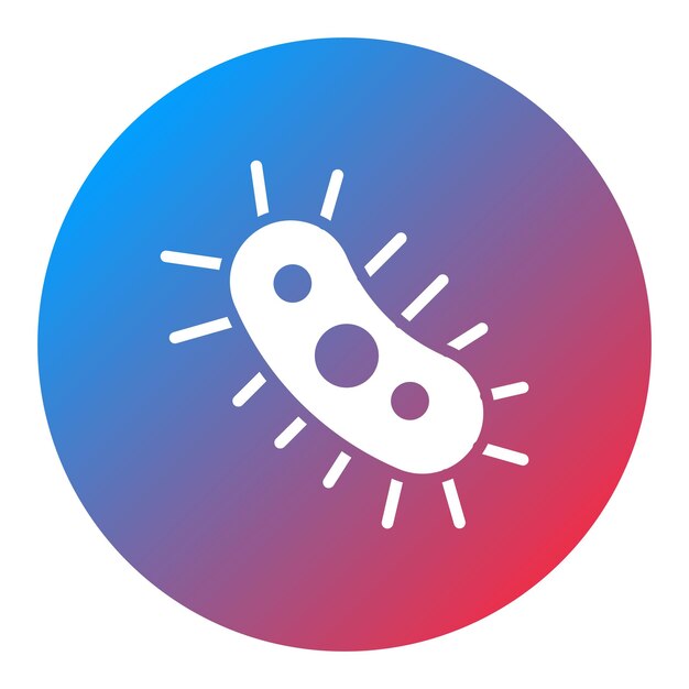 Imagen vectorial del icono del microorganismo Se puede utilizar para el laboratorio