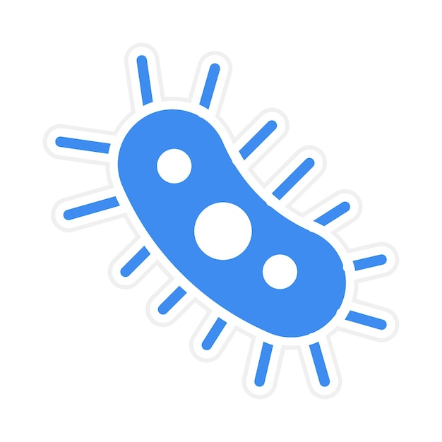 Imagen vectorial del icono del microorganismo Se puede utilizar para el laboratorio
