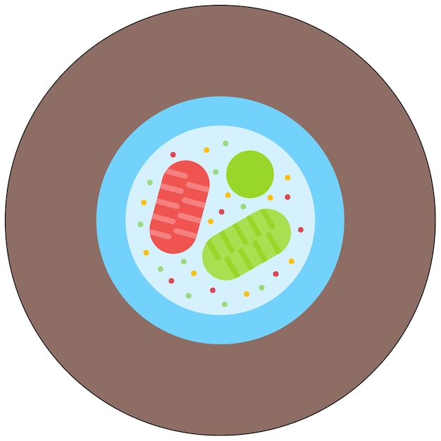 Imagen vectorial de icono de microorganismo Puede utilizarse para la bioingeniería