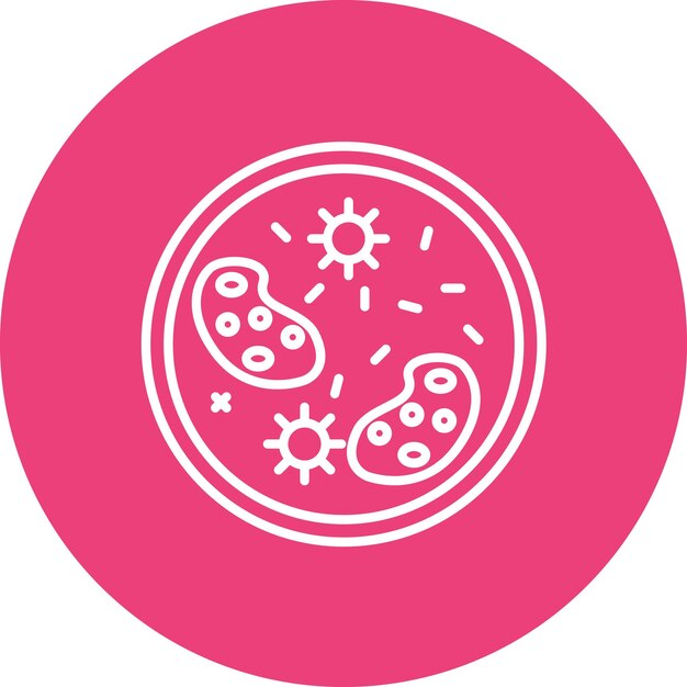 Imagen vectorial de icono de microorganismos Puede utilizarse para la medicina I