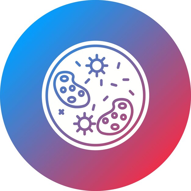 Imagen vectorial de icono de microorganismos Puede utilizarse para la medicina I